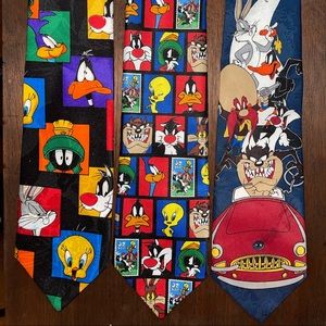 Retro looney toons tie bundle